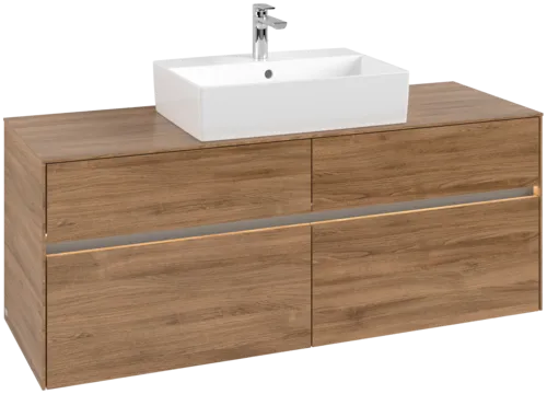 VILLEROY BOCH Toaletní skříňka Collaro, s osvětlením, 4 výsuvy, 1400 x 548 x 500 mm, dub Kansas / dub Kansas #C131B0RH