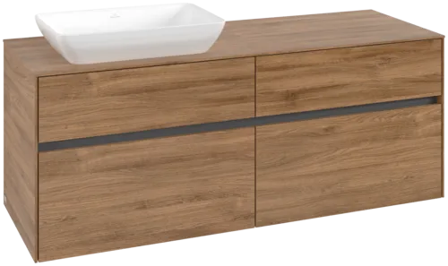 VILLEROY BOCH Toaletní skříňka Collaro, 4 výsuvy, 1400 x 548 x 500 mm, dub Kansas / dub Kansas #C11700RH