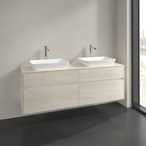 VILLEROY BOCH Toaletní skříňka Collaro, 4 výsuvy, 1600 x 548 x 500 mm, bílý dub / bílý dub #C12300AA, obrázek 2