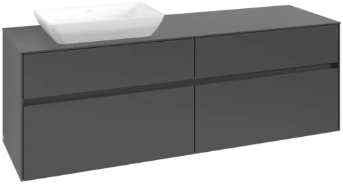 VILLEROY BOCH Toaletní skříňka Collaro, 4 výsuvy, 1600 x 548 x 500 mm, grafitová / grafitová #C12100VR