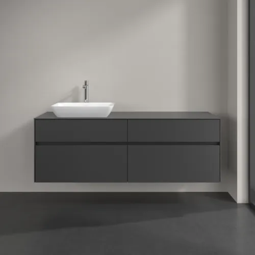 VILLEROY BOCH Toaletní skříňka Collaro, 4 výsuvy, 1600 x 548 x 500 mm, grafitová / grafitová #C12100VR, obrázek 3