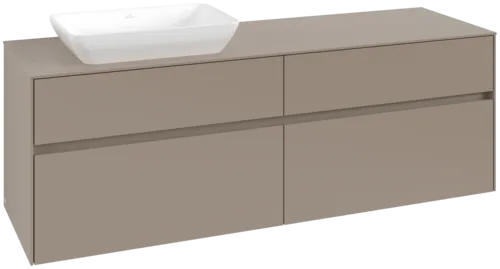 VILLEROY BOCH Toaletní skříňka Collaro, 4 výsuvy, 1600 x 548 x 500 mm, taupe / taupe #C12100VM