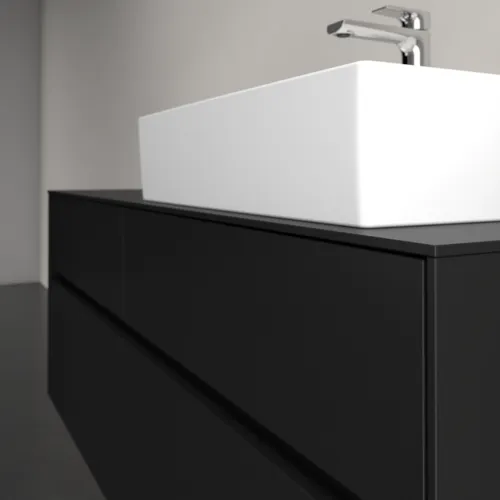 VILLEROY BOCH Toaletní skříňka Collaro, s osvětlením, 4 výsuvy, 1400 x 548 x 500 mm, Volcano Black / Volcano Black #C133B0VL, obrázek 6