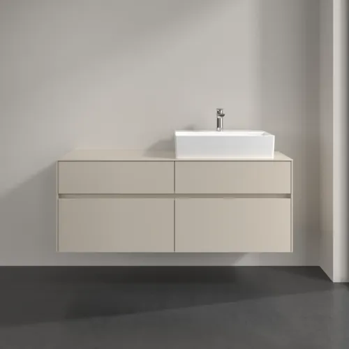 VILLEROY BOCH Toaletní skříňka Collaro, s osvětlením, 4 výsuvy, 1400 x 548 x 500 mm, Cashmere Grey / Cashmere Grey #C133B0VN, obrázek 3