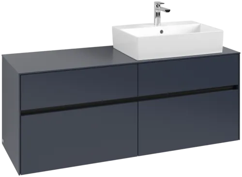 VILLEROY BOCH Toaletní skříňka Collaro, s osvětlením, 4 výsuvy, 1400 x 548 x 500 mm, Marine Blue / Marine Blue #C133B0VQ