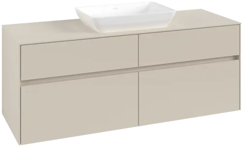 VILLEROY BOCH Toaletní skříňka Collaro, s osvětlením, 4 výsuvy, 1400 x 548 x 500 mm, Cashmere Grey / Cashmere Grey #C116B0VN