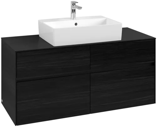 VILLEROY BOCH Toaletní skříňka Collaro, 4 výsuvy, 1200 x 548 x 500 mm, černý dub / černý dub #C12800AB