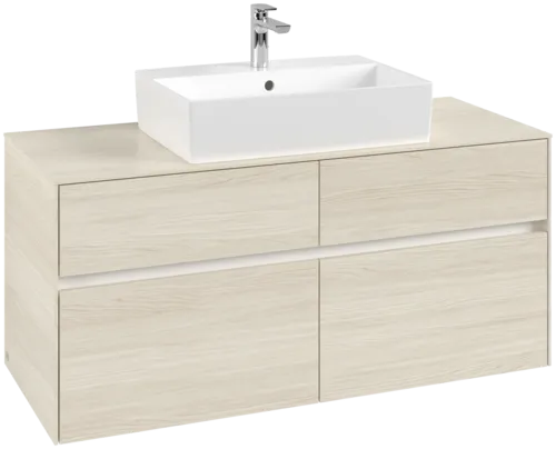 VILLEROY BOCH Toaletní skříňka Collaro, 4 výsuvy, 1200 x 548 x 500 mm, bílý dub / bílý dub #C12800AA