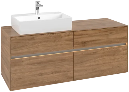VILLEROY BOCH Toaletní skříňka Collaro, s osvětlením, 4 výsuvy, 1400 x 548 x 500 mm, dub Kansas / dub Kansas #C132B0RH
