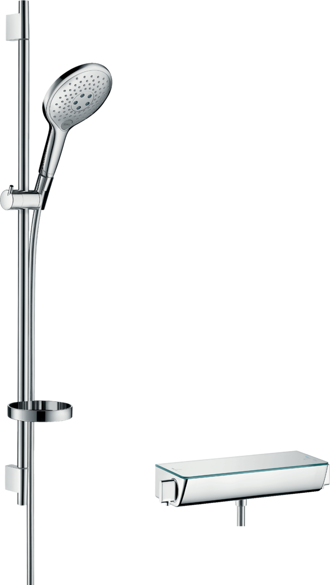 HANSGROHE Raindance Select S povrchový sprchový systém 150 3jet s termostatem Ecostat Select a sprchovou tyčí 90 cm #27037000