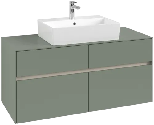 VILLEROY BOCH Toaletní skříňka Collaro, 4 výsuvy, 1200 x 548 x 500 mm, Soft Green / Soft Green #C12800AF