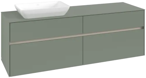 VILLEROY BOCH Toaletní skříňka Collaro, s osvětlením, 4 výsuvy, 1600 x 548 x 500 mm, Soft Green / Soft Green #C121B0AF
