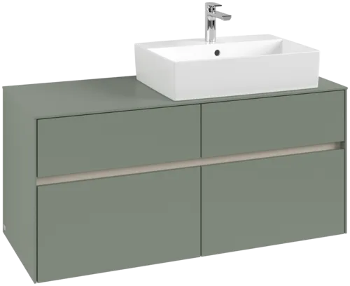 VILLEROY BOCH Toaletní skříňka Collaro, 4 výsuvy, 1200 x 548 x 500 mm, Soft Green / Soft Green #C13000AF