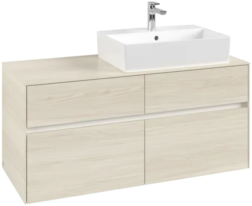VILLEROY BOCH Toaletní skříňka Collaro, 4 výsuvy, 1200 x 548 x 500 mm, bílý dub / bílý dub #C13000AA