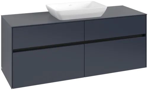 VILLEROY BOCH Toaletní skříňka Collaro, s osvětlením, 4 výsuvy, 1400 x 548 x 500 mm, Marine Blue / Marine Blue #C116B0VQ