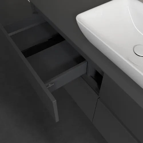 VILLEROY BOCH Collaro toaletní skříňka, s osvětlením, 4 výsuvy, 1400 x 548 x 500 mm, Grafit / Grafit #C116B0VR, obrázek 8