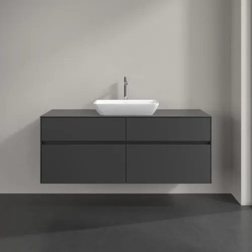 VILLEROY BOCH Collaro toaletní skříňka, s osvětlením, 4 výsuvy, 1400 x 548 x 500 mm, Grafit / Grafit #C116B0VR, obrázek 3