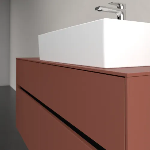 VILLEROY BOCH Toaletní skříňka Collaro, 4 výsuvy, 1200 x 548 x 500 mm, Vínově červená / Vínově červená #C13000AH, obrázek 5