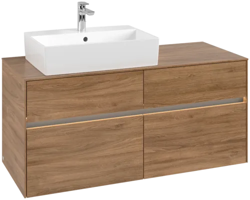 VILLEROY BOCH Toaletní skříňka Collaro, s osvětlením, 4 výsuvy, 1200 x 548 x 500 mm, dub Kansas / dub Kansas #C129B0RH