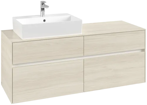 VILLEROY BOCH Toaletní skříňka Collaro, 4 výsuvy, 1400 x 548 x 500 mm, bílý dub / bílý dub #C13200AA