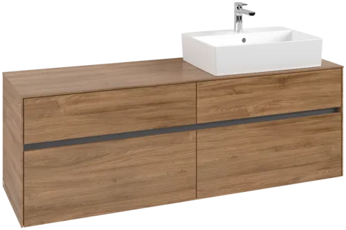 VILLEROY BOCH Toaletní skříňka Collaro, 4 výsuvy, 1600 x 548 x 500 mm, dub Kansas / dub Kansas #C13600RH