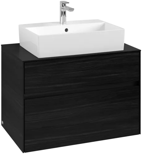 VILLEROY BOCH Toaletní skříňka Collaro, 2 výsuvy, 800 x 548 x 500 mm, černý dub / černý dub #C12400AB