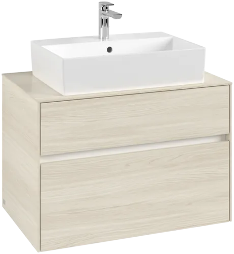 VILLEROY BOCH Toaletní skříňka Collaro, 2 výsuvy, 800 x 548 x 500 mm, bílý dub / bílý dub #C12400AA
