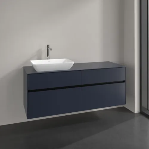 VILLEROY BOCH Toaletní skříňka Collaro, 4 zásuvky, 1400 x 548 x 500 mm, Marine Blue / Marine Blue #C11700VQ, obrázek 2