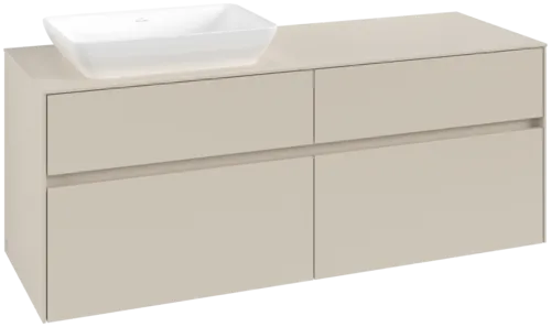 VILLEROY BOCH Toaletní skříňka Collaro, 4 výsuvy, 1400 x 548 x 500 mm, Cashmere Grey / Cashmere Grey #C11700VN