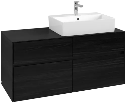 VILLEROY BOCH Toaletní skříňka Collaro, s osvětlením, 4 výsuvy, 1200 x 548 x 500 mm, černý dub / černý dub #C130B0AB