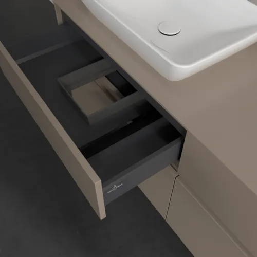 VILLEROY BOCH Toaletní skříňka Collaro, 4 výsuvy, 1400 x 548 x 500 mm, taupe / taupe #C11700VM, obrázek 7