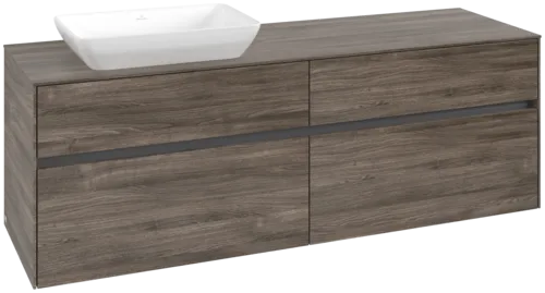 VILLEROY BOCH Toaletní skříňka Collaro, 4 výsuvy, 1600 x 548 x 500 mm, Kamenný dub / Kamenný dub #C12100RK