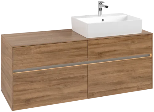 VILLEROY BOCH Toaletní skříňka Collaro, s osvětlením, 4 výsuvy, 1400 x 548 x 500 mm, dub Kansas / dub Kansas #C133B0RH