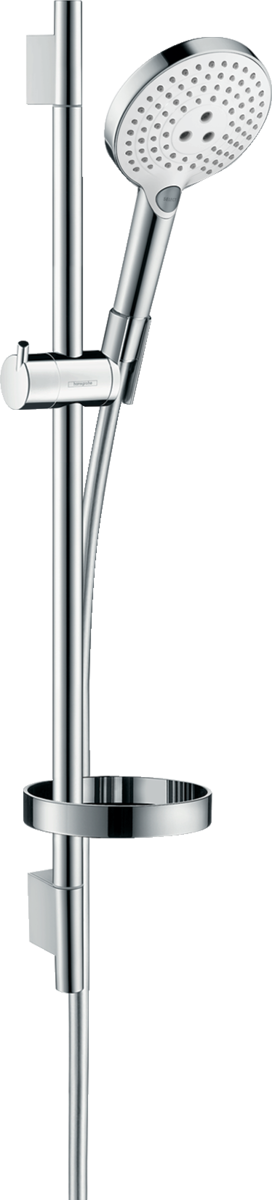 HANSGROHE Raindance Select S Sprchová sada 120 3jet se sprchovou tyčí 65 cm a miskou na mýdlo #26630400 - bílá/chrom