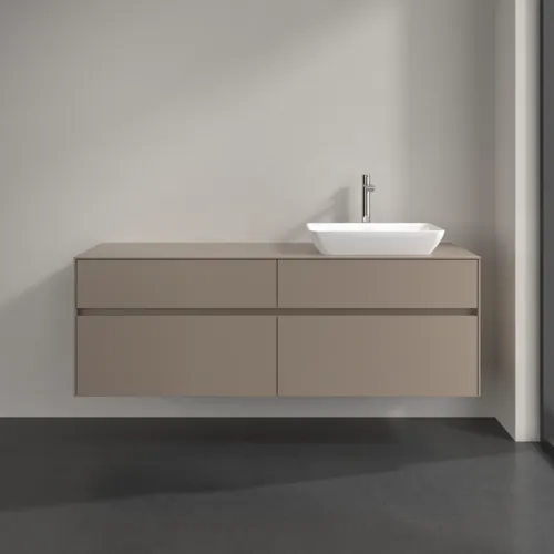VILLEROY BOCH Toaletní skříňka Collaro, 4 výsuvy, 1600 x 548 x 500 mm, taupe / taupe #C12200VM, obrázek 3