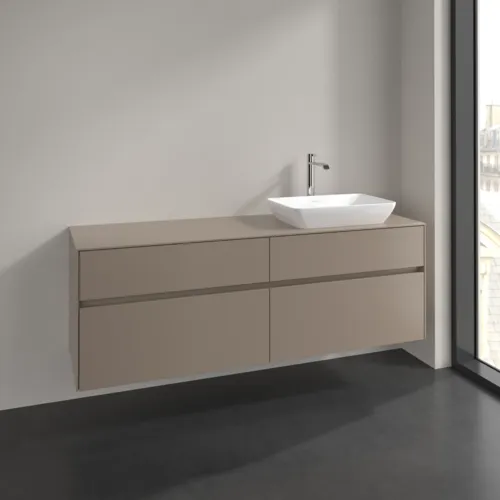 VILLEROY BOCH Toaletní skříňka Collaro, 4 výsuvy, 1600 x 548 x 500 mm, taupe / taupe #C12200VM, obrázek 2