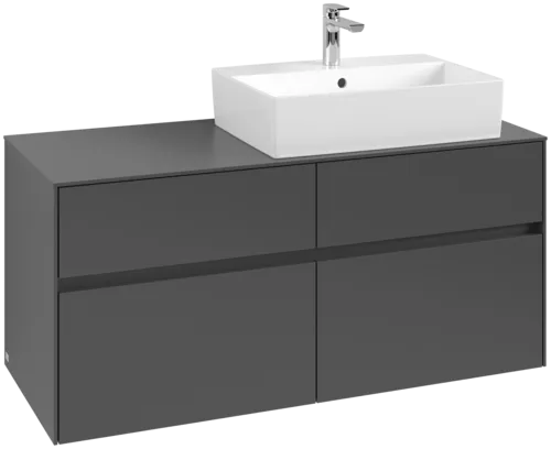 VILLEROY BOCH Collaro toaletní skříňka, 4 výsuvy, 1200 x 548 x 500 mm, Grafit / Grafit #C13000VR