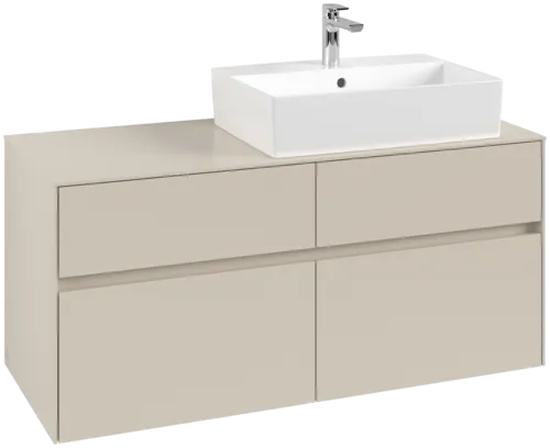 VILLEROY BOCH Toaletní skříňka Collaro, 4 výsuvy, 1200 x 548 x 500 mm, Cashmere Grey / Cashmere Grey #C13000VN