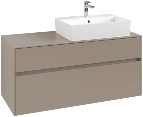 VILLEROY BOCH Toaletní skříňka Collaro, 4 výsuvy, 1200 x 548 x 500 mm, taupe / taupe #C13000VM