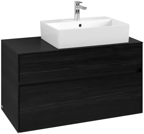 VILLEROY BOCH Toaletní skříňka Collaro, 2 výsuvy, 1000 x 548 x 500 mm, černý dub / černý dub #C12700AB