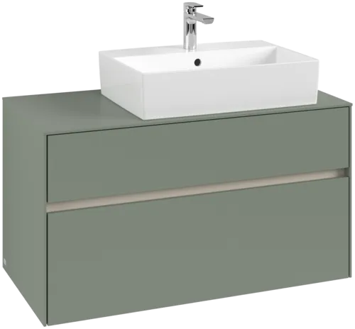VILLEROY BOCH Toaletní skříňka Collaro, 2 výsuvy, 1000 x 548 x 500 mm, Soft Green / Soft Green #C12700AF