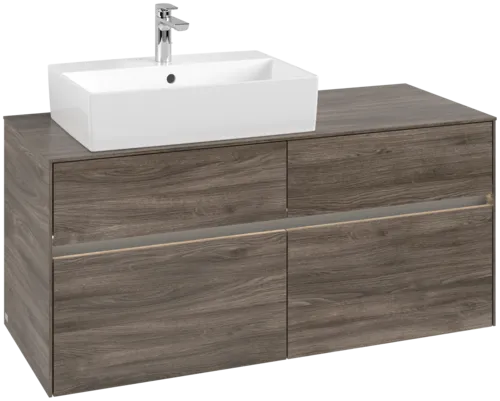 VILLEROY BOCH Toaletní skříňka Collaro, s osvětlením, 4 výsuvy, 1200 x 548 x 500 mm, Kamenný dub / Kamenný dub #C129B0RK