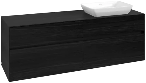 VILLEROY BOCH Toaletní skříňka Collaro, s osvětlením, 4 výsuvy, 1600 x 548 x 500 mm, černý dub / černý dub #C122B0AB