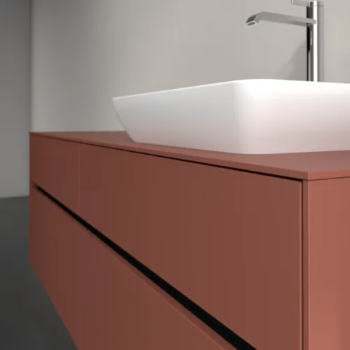 VILLEROY BOCH Toaletní skříňka Collaro, s osvětlením, 4 výsuvy, 1600 x 548 x 500 mm, Vínově červená / Vínově červená #C122B0AH, obrázek 6