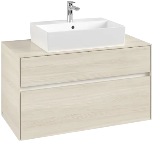 VILLEROY BOCH Toaletní skříňka Collaro, 2 výsuvy, 1000 x 548 x 500 mm, bílý dub / bílý dub #C12500AA