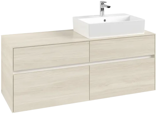 VILLEROY BOCH Toaletní skříňka Collaro, 4 výsuvy, 1400 x 548 x 500 mm, bílý dub / bílý dub #C13300AA