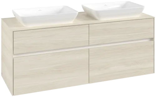 VILLEROY BOCH Toaletní skříňka Collaro, 4 výsuvy, 1400 x 548 x 500 mm, bílý dub / bílý dub #C11900AA