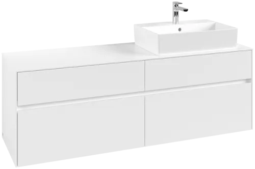 VILLEROY BOCH Toaletní skříňka Collaro, 4 výsuvy, 1600 x 548 x 500 mm, bílá matná / bílá matná #C13600MS