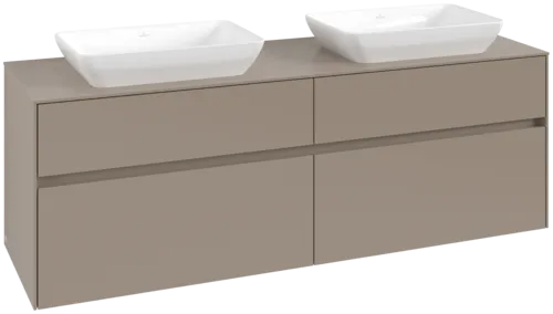 VILLEROY BOCH Toaletní skříňka Collaro, 4 výsuvy, 1600 x 548 x 500 mm, taupe / taupe #C12300VM