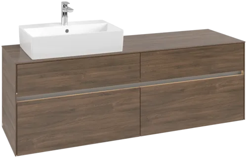 VILLEROY BOCH Toaletní skříňka Collaro, s osvětlením, 4 výsuvy, 1600 x 548 x 500 mm, Arizona Oak / Arizona Oak #C135B0VH